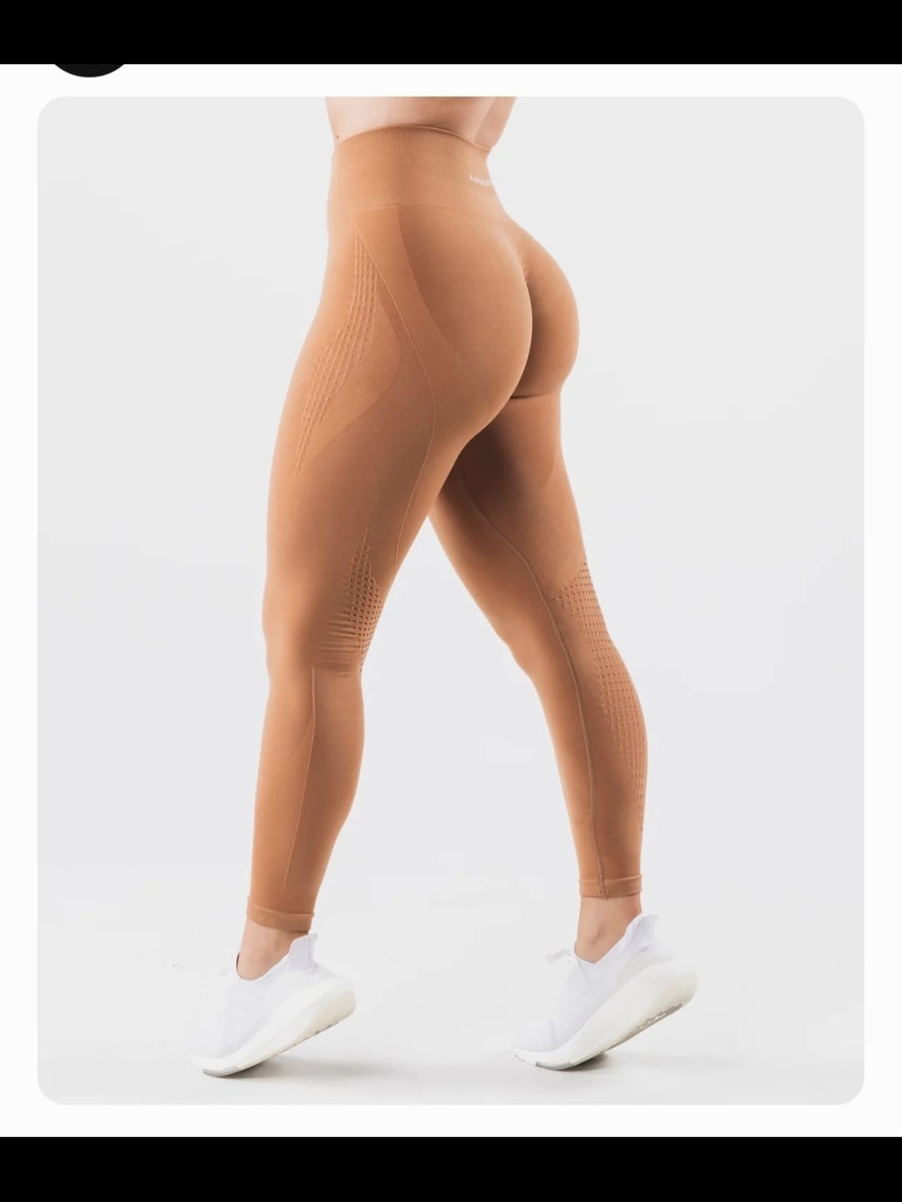Alphalete Women's High-Waist Sculpting Seamless Leggings in Camel-Clay Size L